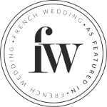 badge french wedding style