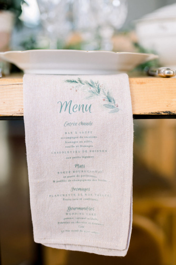 menu mariage hiver