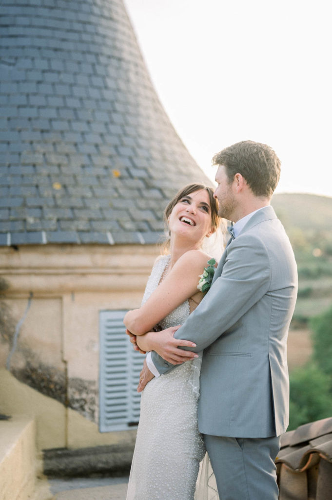 couple sur le toit du chateau de robernier