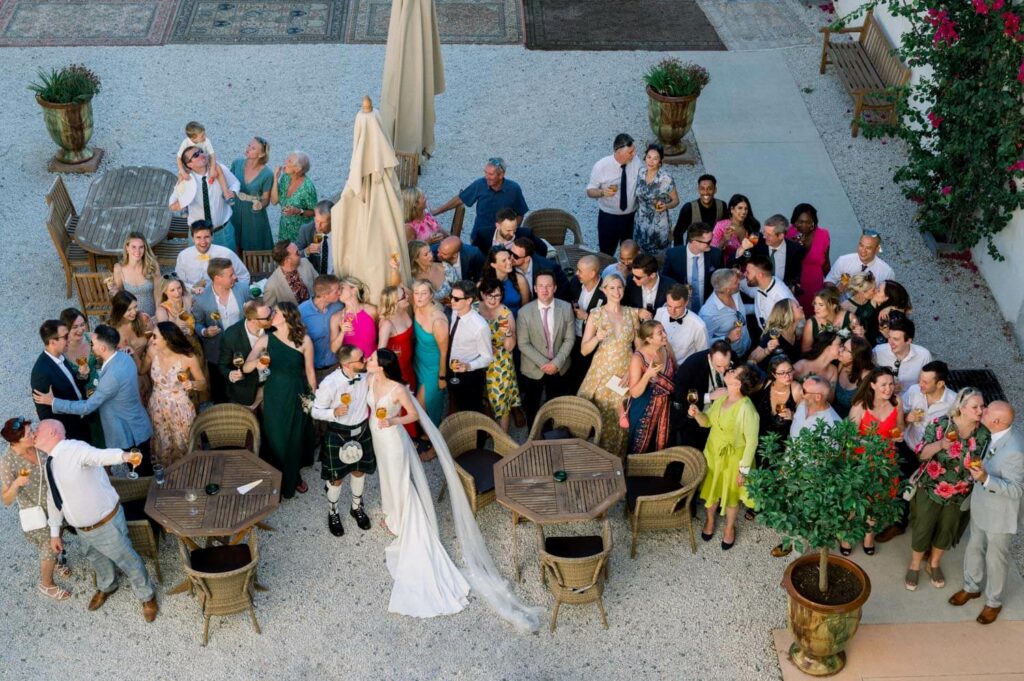 photo de groupe mariage